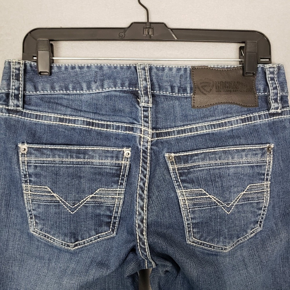 Rock & Roll Denim Pistol Straight Bootcut Jeans Contrast Western Stitching 30x32